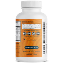 Back of bottle displaying supplement facts and ingredients
