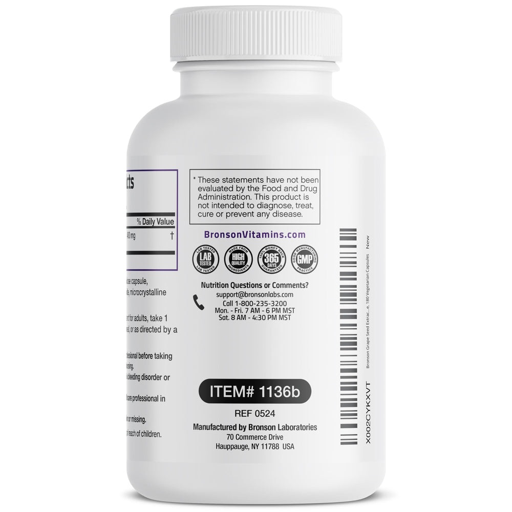 180 vegetarian capsules bottle