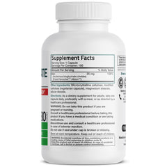 Close-up of Iron Bisglycinate 25 mg capsule