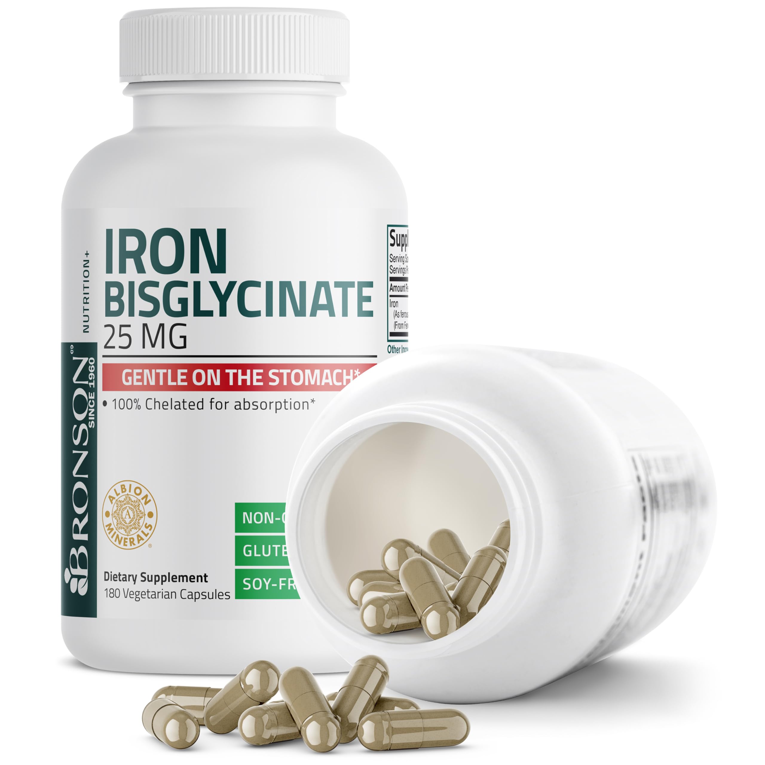 180 vegetarian capsules bottle on counter