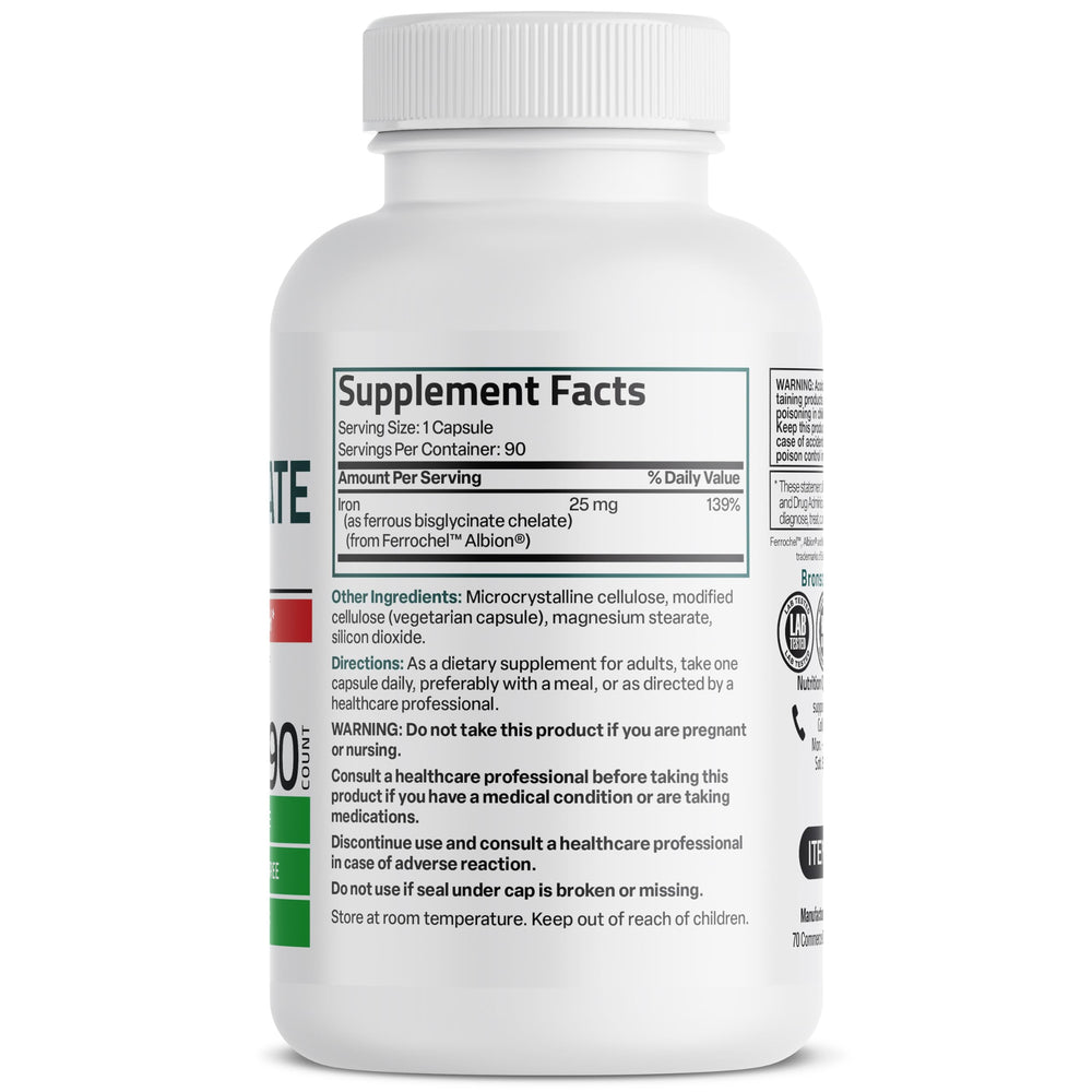 Iron Bisglycinate 25 mg capsules