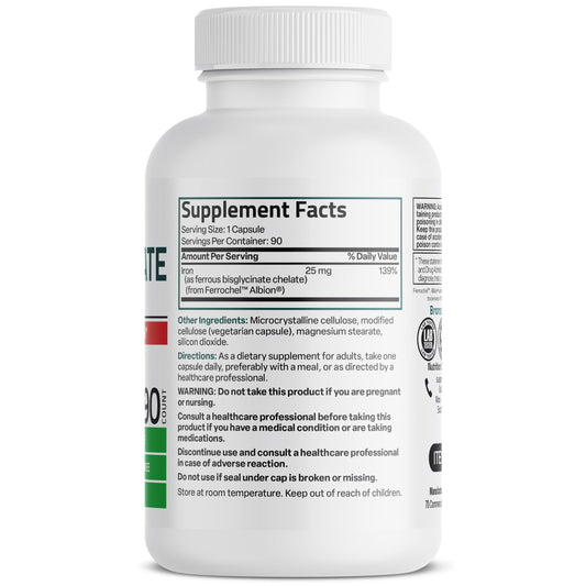 Iron Bisglycinate 25 mg capsules