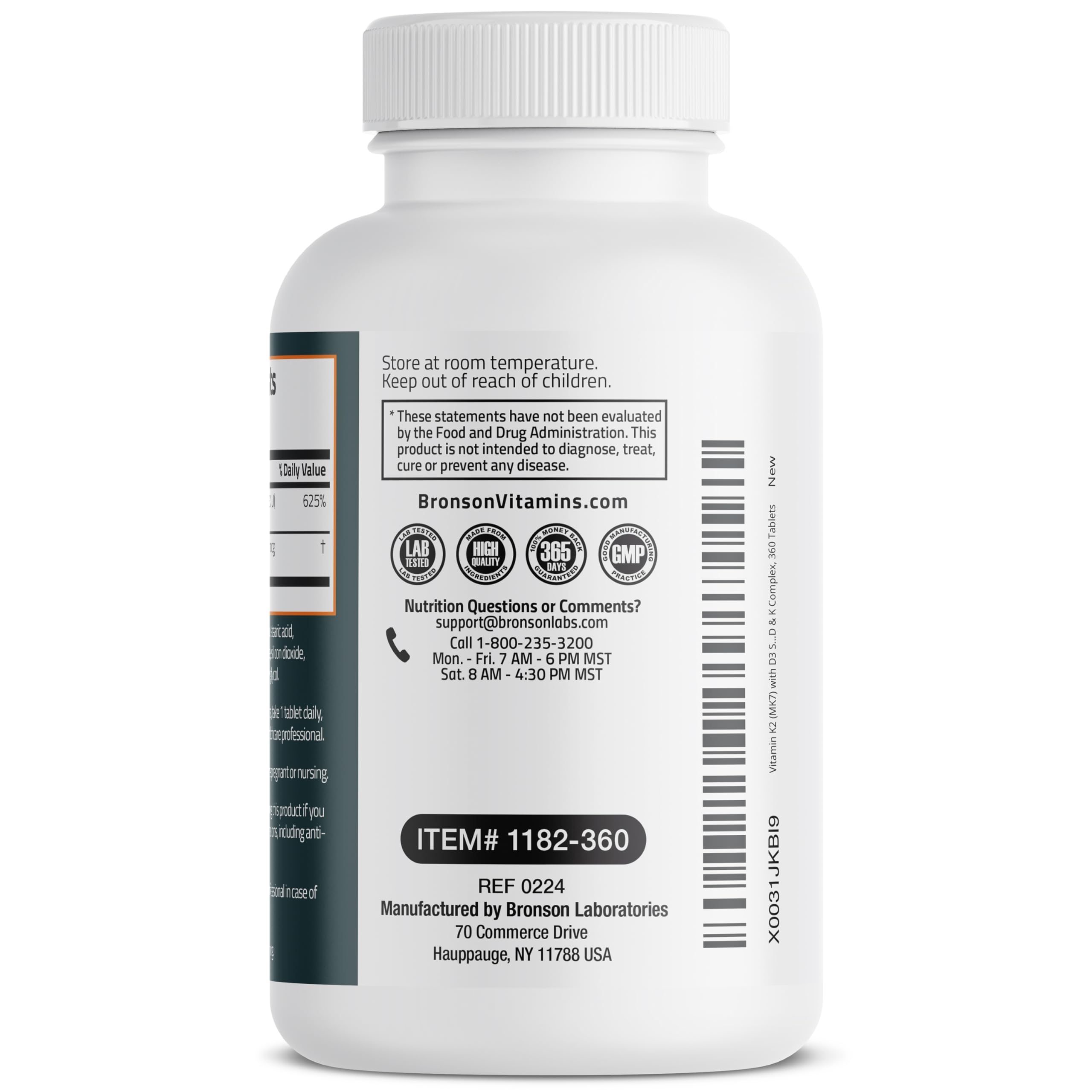 Vitamin D3 and K2 MK-7 support bone and immune health