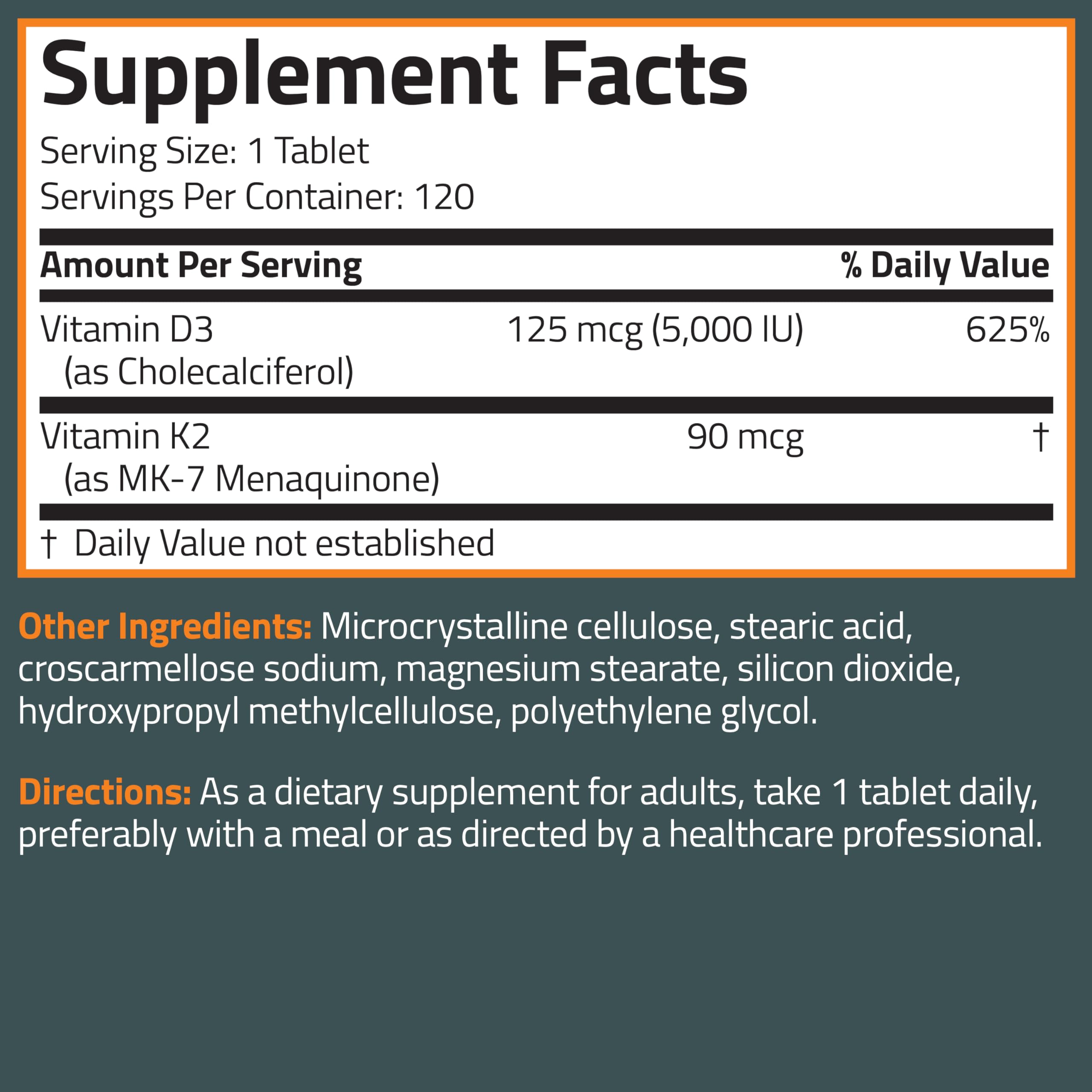 Bronson K2 D3 bottle on shelf