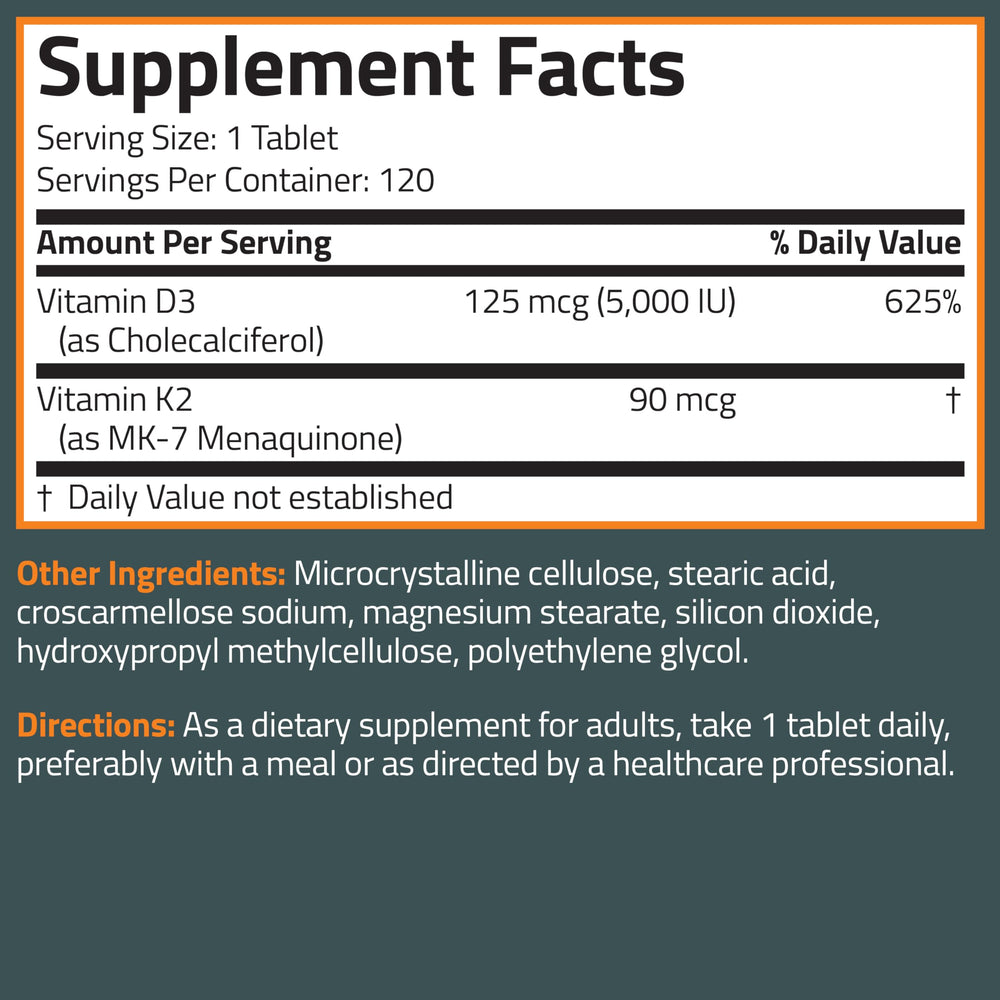 Bronson K2 D3 bottle on shelf