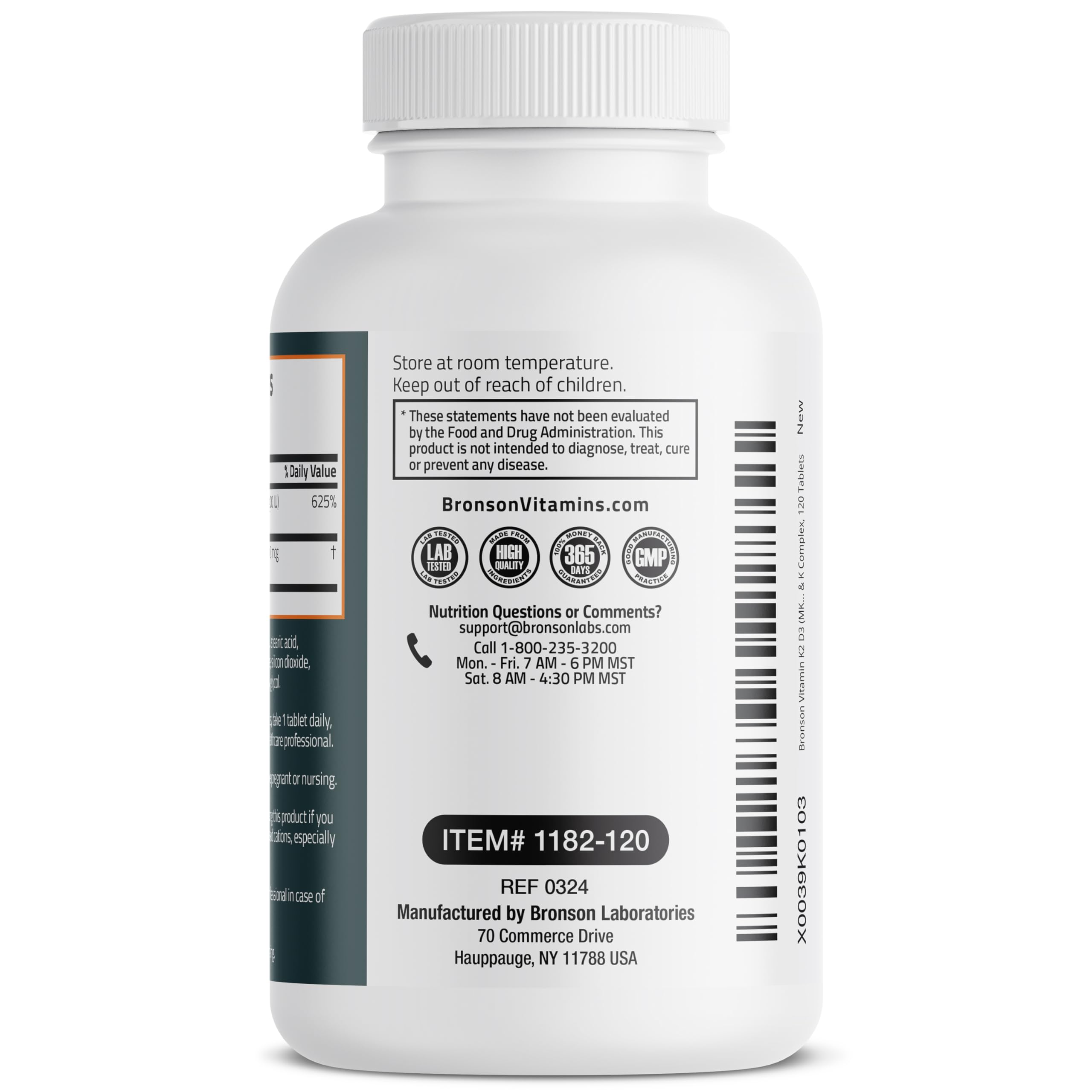 Product label close-up for Bronson K2 D3