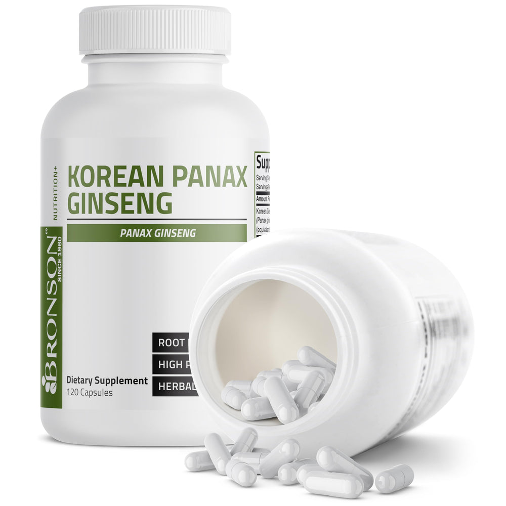 Bronson Korean Panax Ginseng bottle close-up view