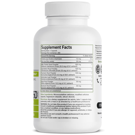 Bronson Liver Detox bottle angled view with label