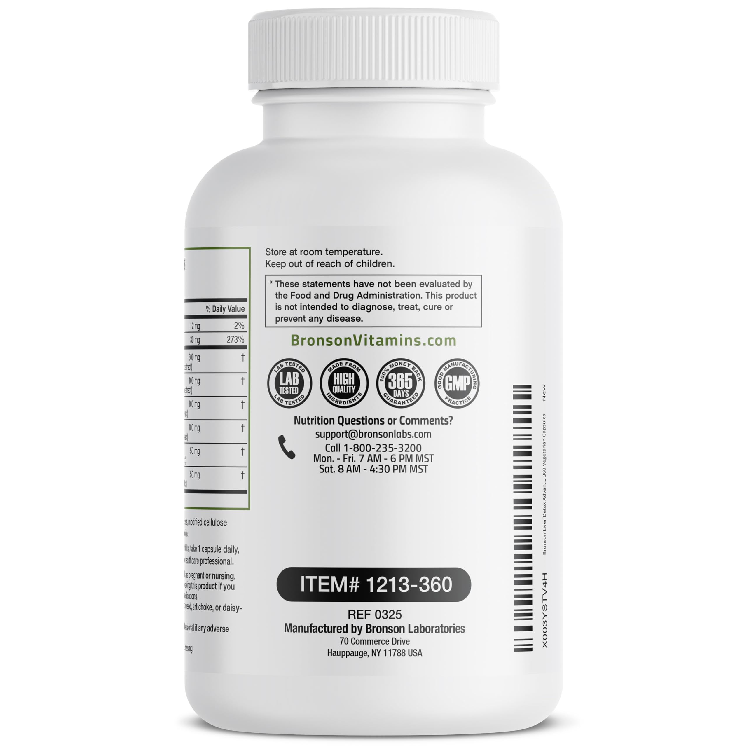 Trusted since 1960 branding on Bronson Liver Detox packaging