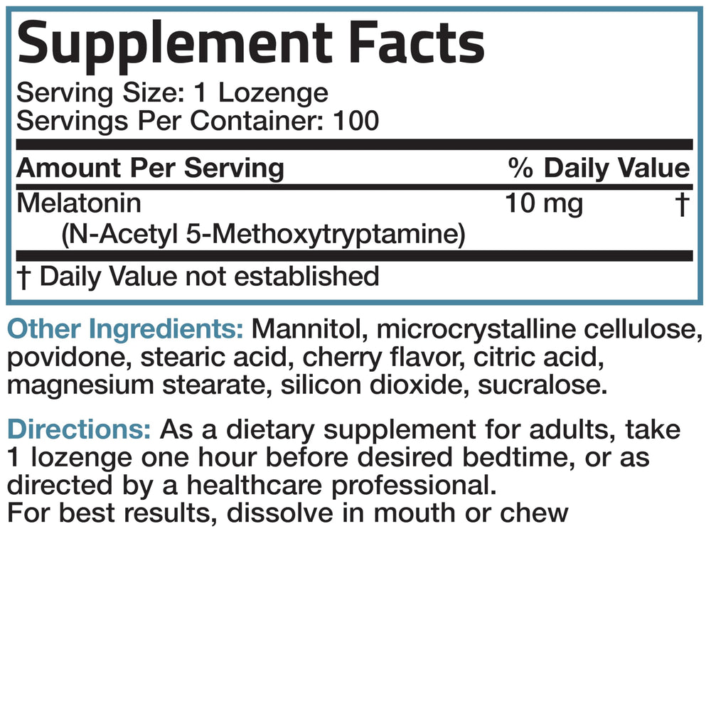 Bronson Melatonin 10mg 100 count bottle