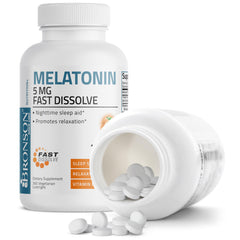 Bronson Melatonin orange flavor lozenges packaging hero image