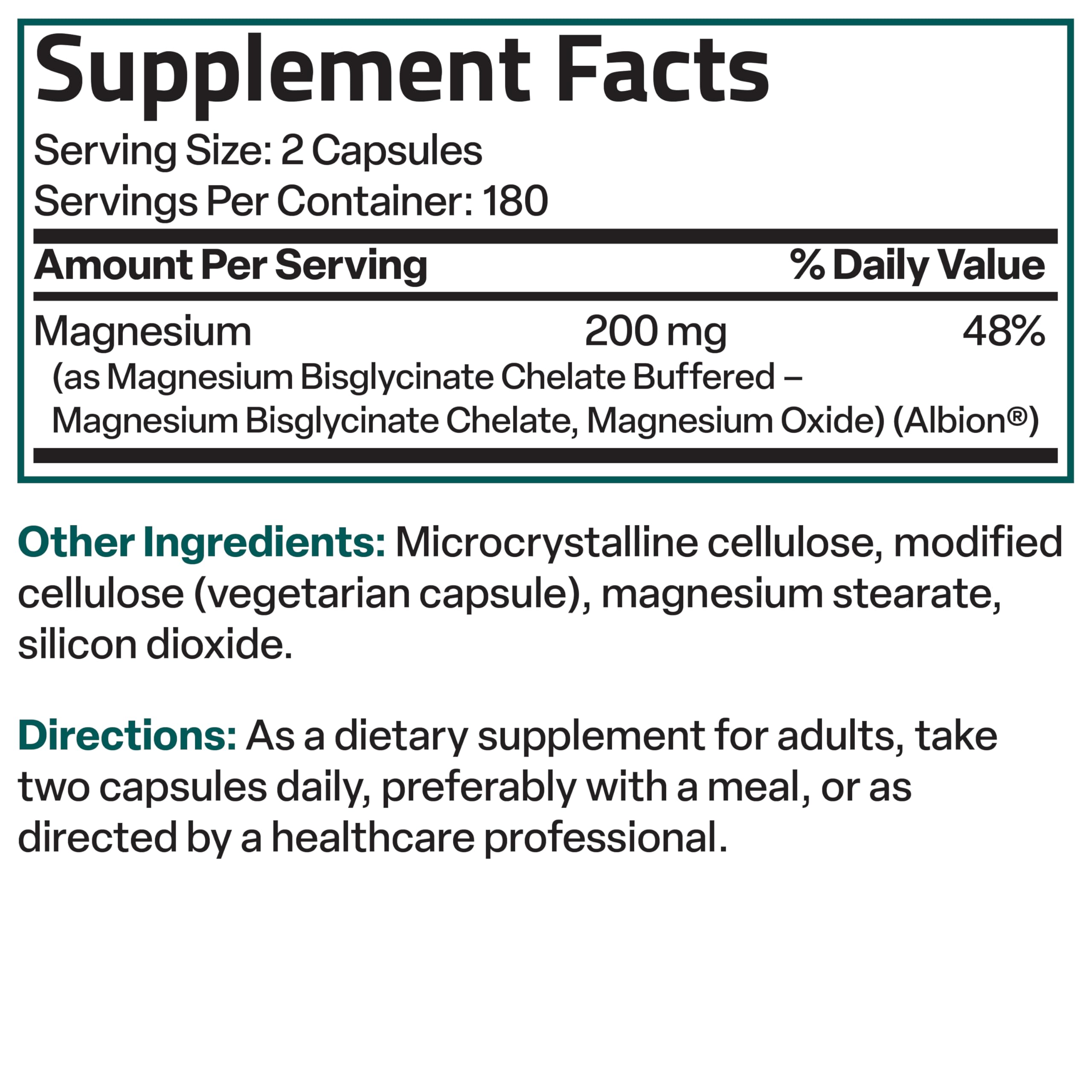 Bronson Magnesium Glycinate bottle cap and seal