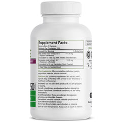 Milk thistle and dandelion root ingredients close-up