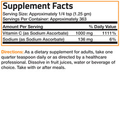 Serving suggestion for Non-Acidic Vitamin C powder usage