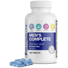 Bronson ONE Daily Men's Complete Multivitamin 180 tablets bottle hero image