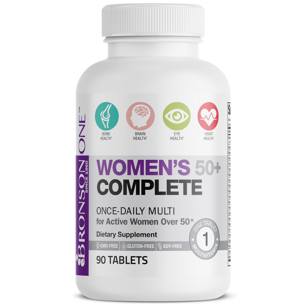Active lifestyle image showing a healthy woman taking daily vitamins