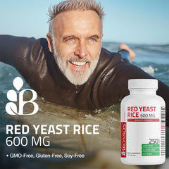 Supplement facts panel for Bronson Red Yeast Rice 600 mg