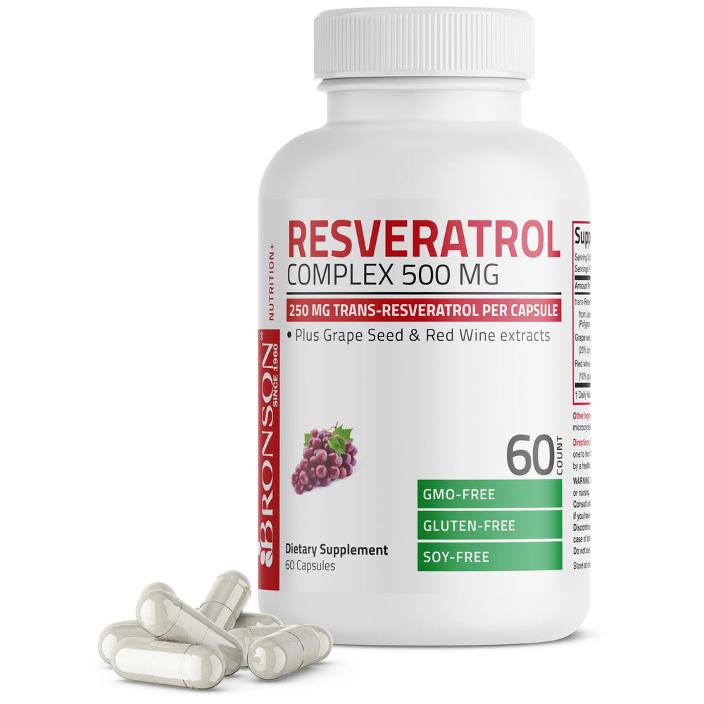 Bronson Resveratrol 500 Complex bottle