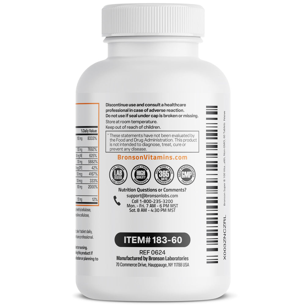 Bronson Vitamins branding on bottle