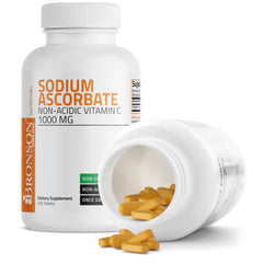 Supplement facts close-up for Bronson Sodium Ascorbate