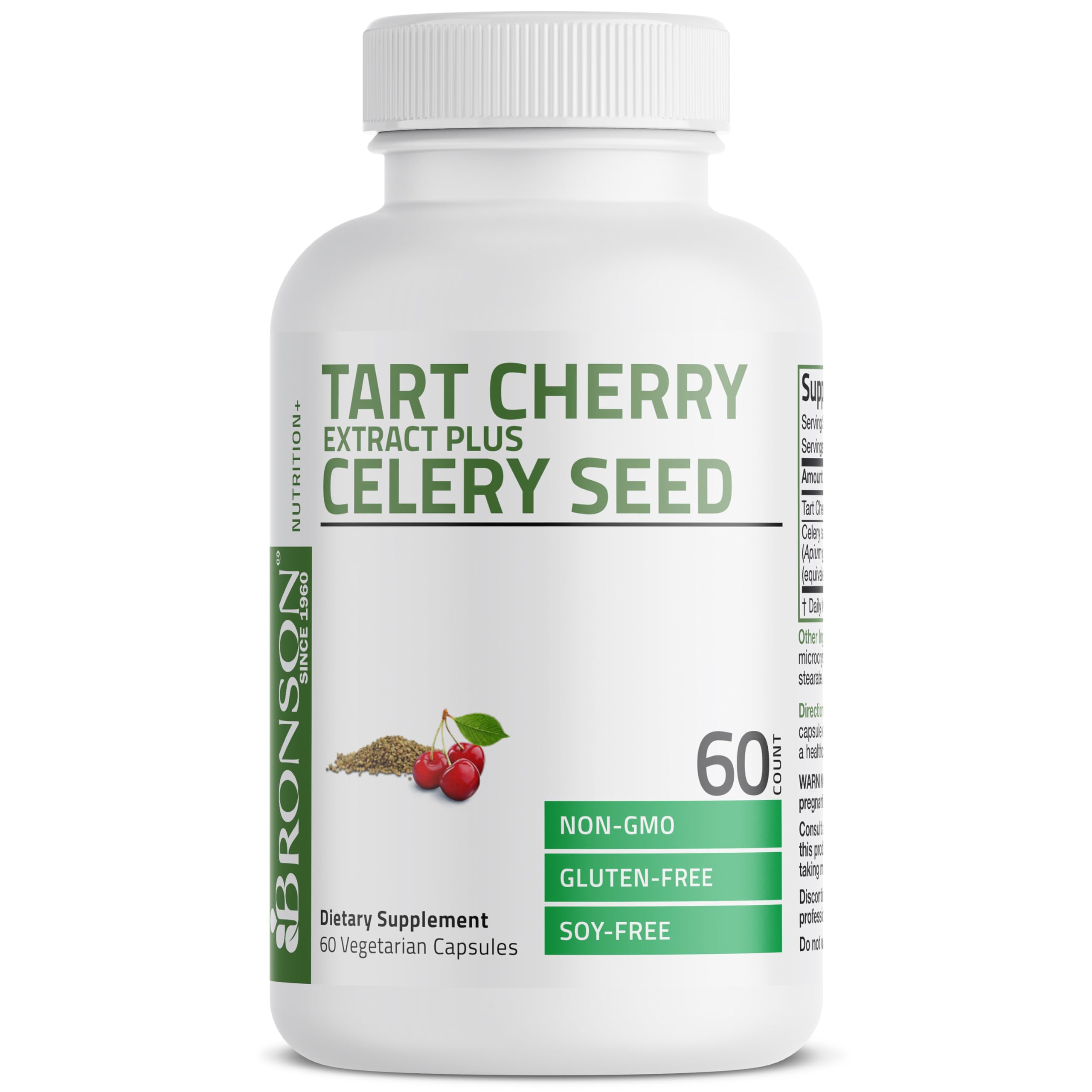 Bronson Tart Cherry Extract with Celery Seed capsules – joint mobility support