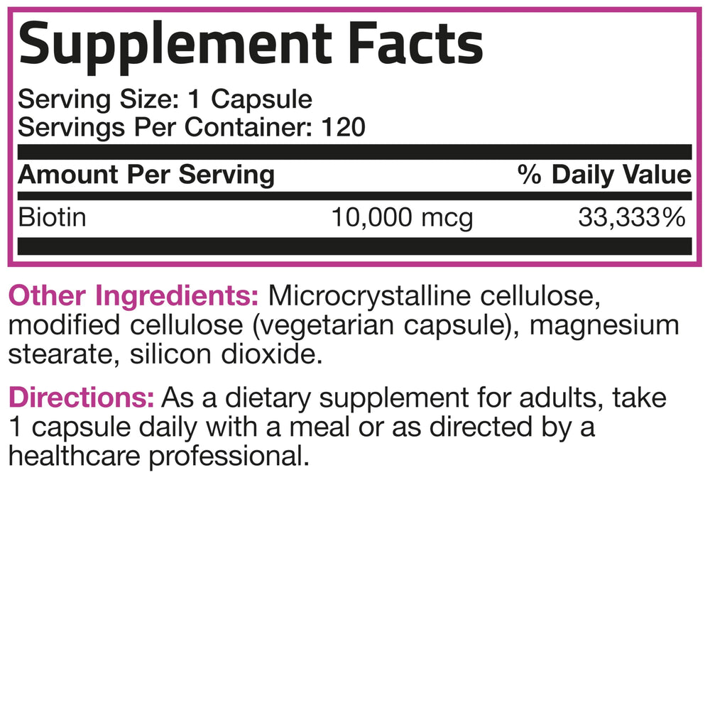 Bronson logo with Biotin bottle and packaging