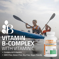Bronson B Complex packaging highlighting Non-GMO and Gluten-Free notes