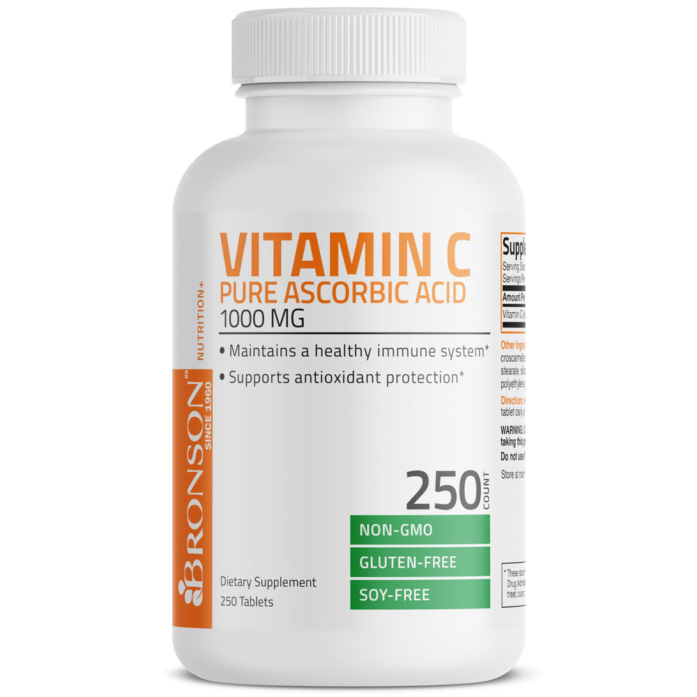 Bronson Vitamin C 1000mg 250-count bottle on white background