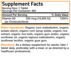 Lifestyle shot of Bronson Vitamin D3 10,000 IU Organic Tablets