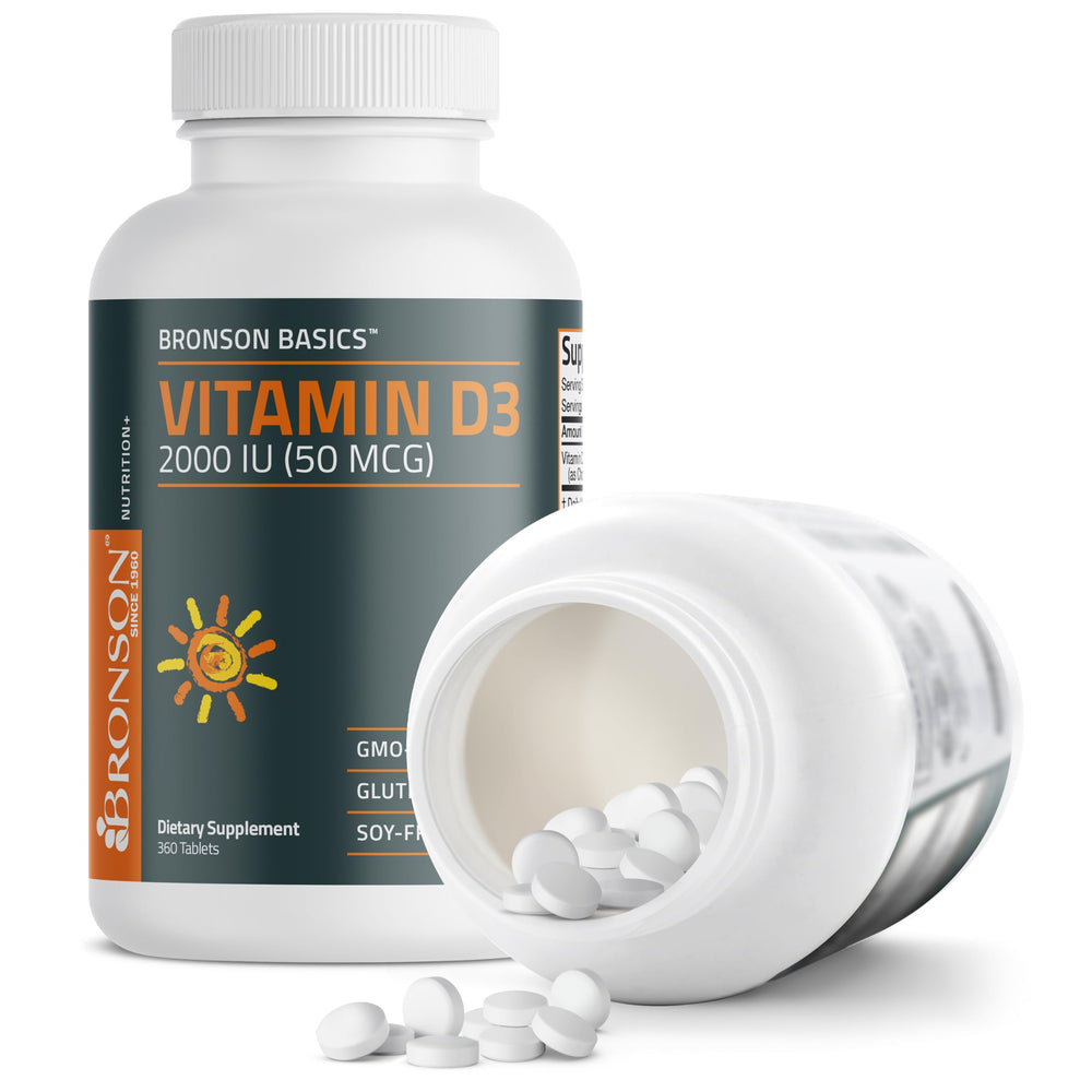 Bronson Basics Vitamin D3 2000 IU packaging