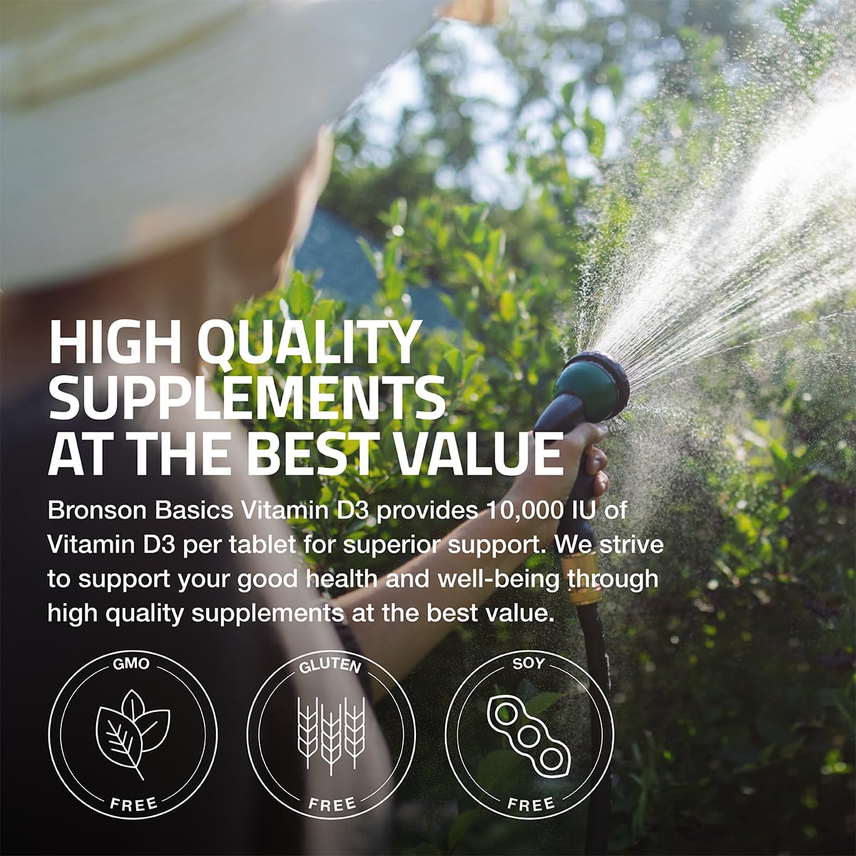 Bronson Vitamin D3 capsules close-up
