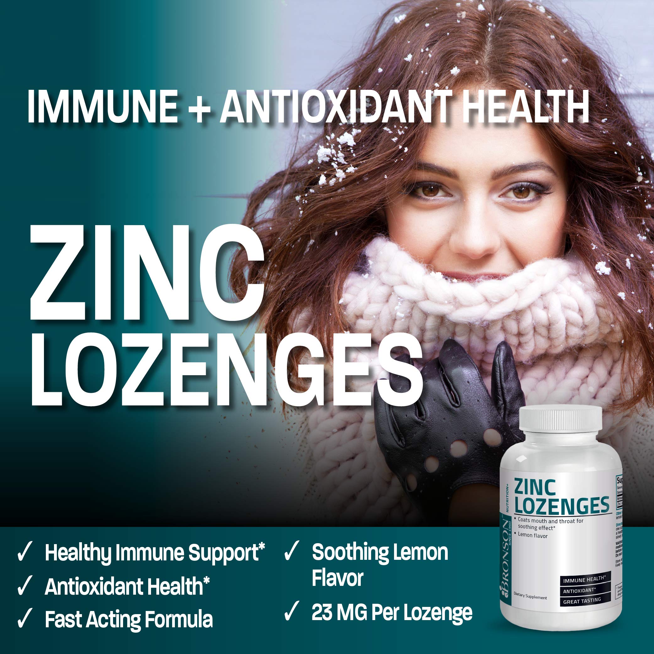 180 lemon-flavored Zinc Lozenges chewable tablets