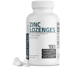 Bronson Zinc Lozenges Lemon Flavor packaging