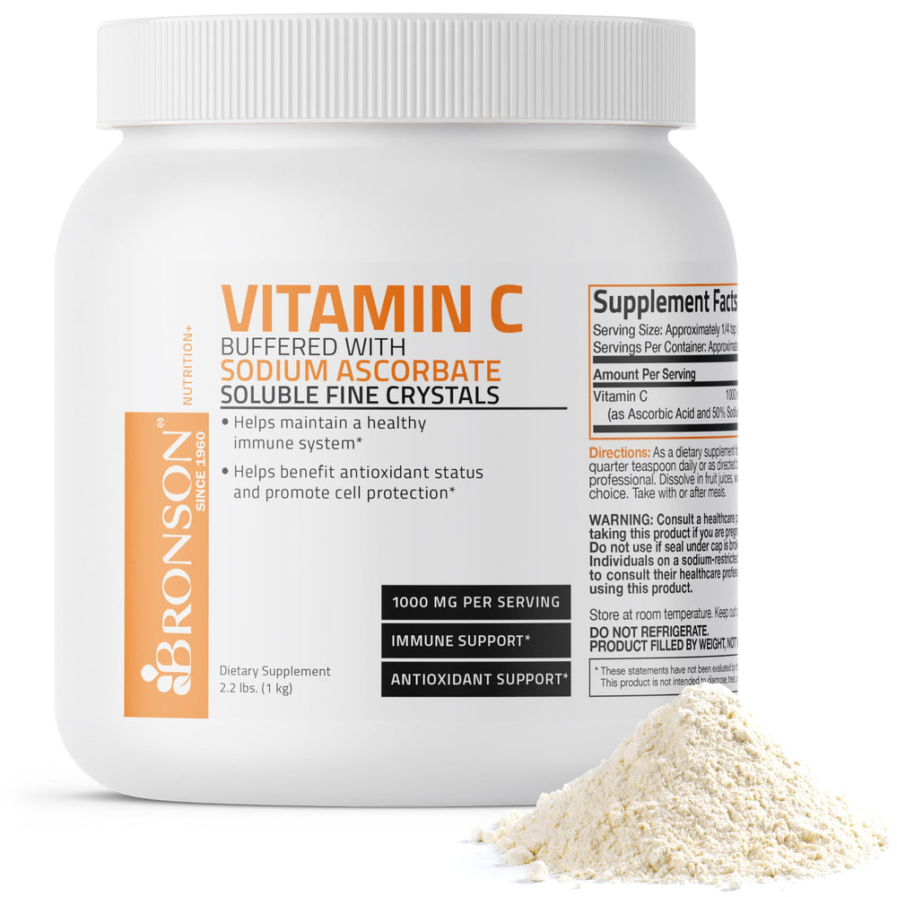 Bronson Buffered Vitamin C Powder 1 kg front view