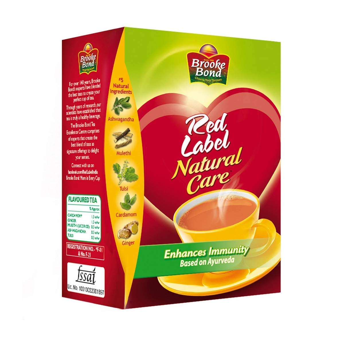 Back view of the 2 x 250g Natural Care pack with nutrition details
