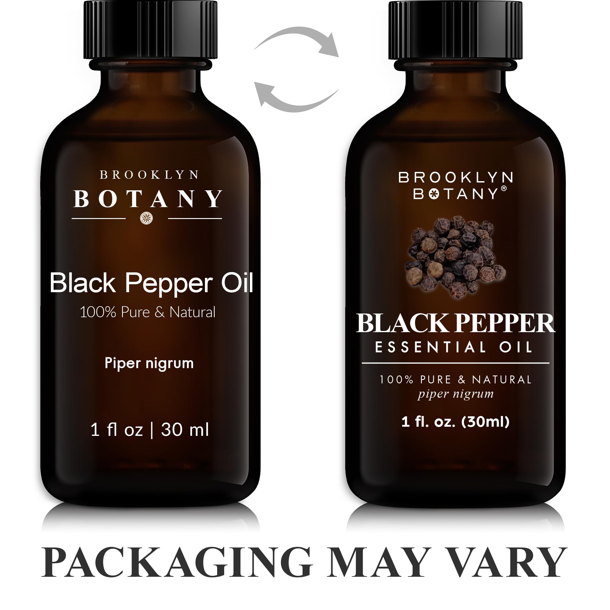 100% pure and natural black pepper oil badge