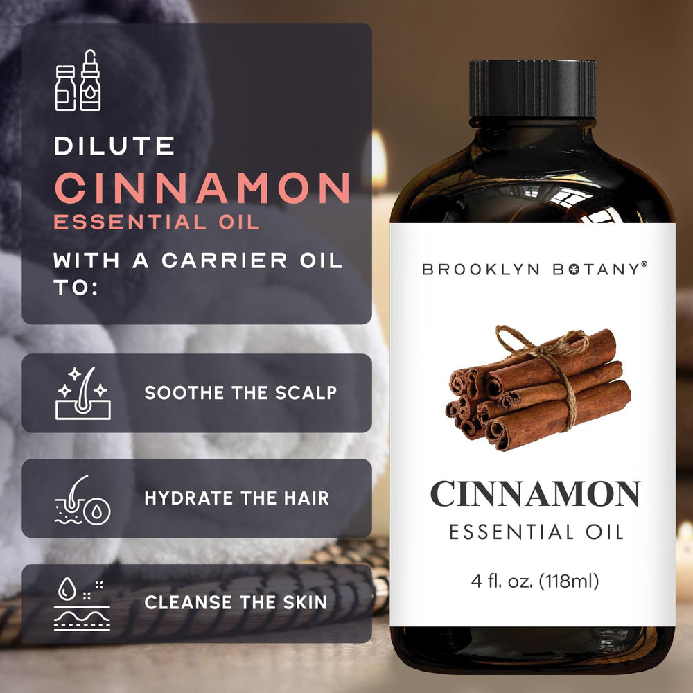 Premium amber glass bottle with dropper for cinnamon oil