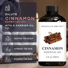 Premium amber glass bottle with dropper for cinnamon oil