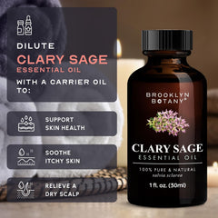 Bottle sourced and bottled in the USA for Brooklyn Botany Clary Sage