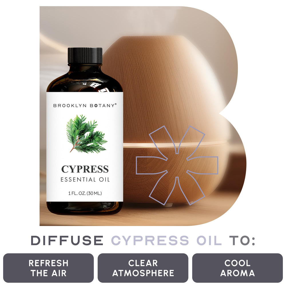 Premium amber glass bottle with dropper for Cypress oil