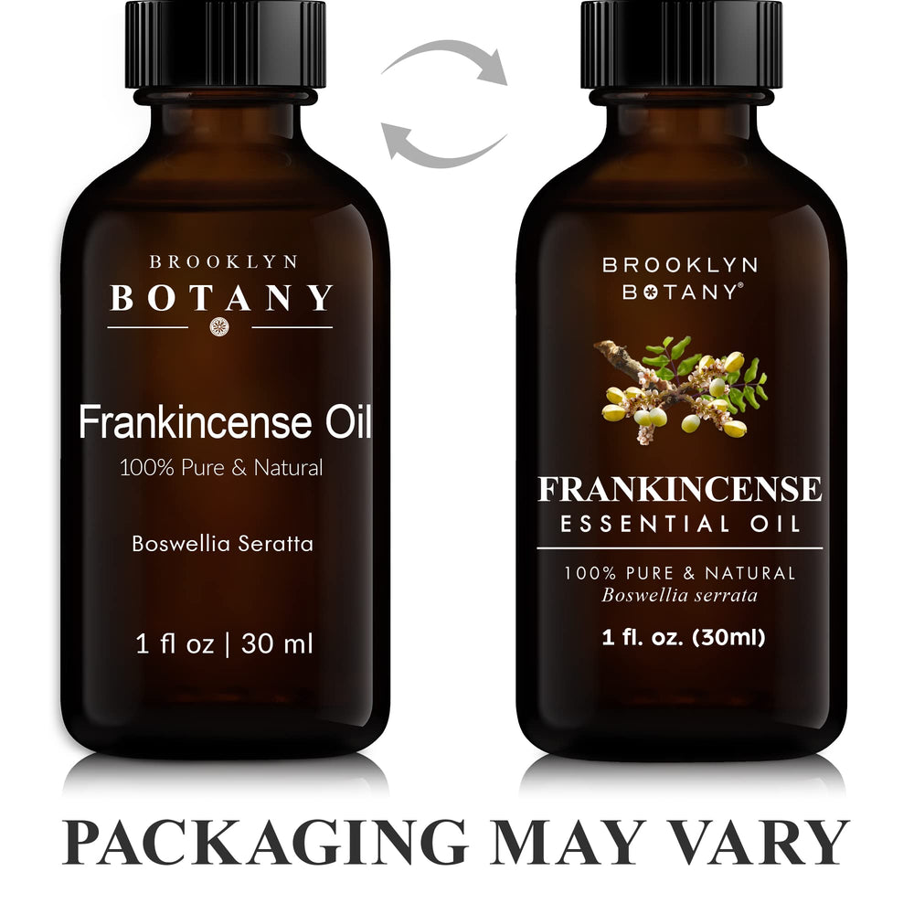 Pure and natural frankincense essential oil label