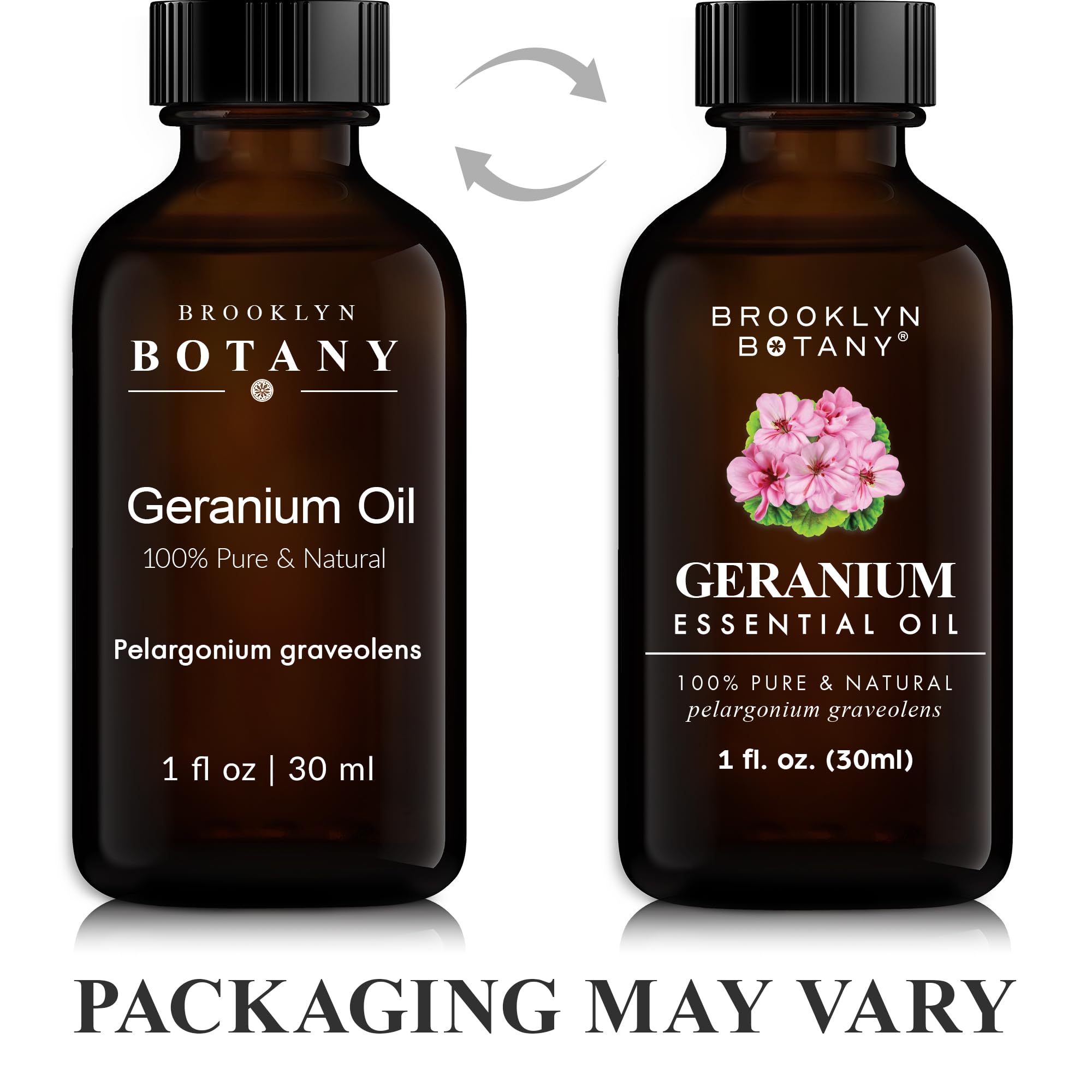 Purity and potency label on Brooklyn Botany Geranium Oil
