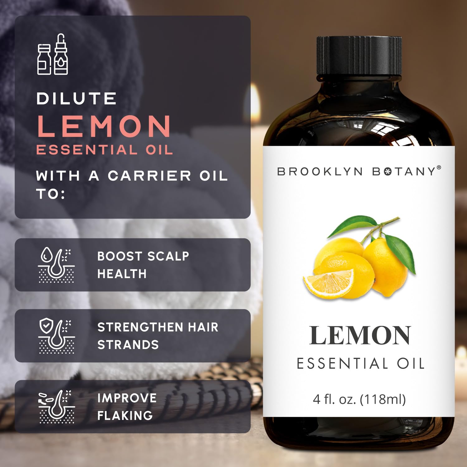Lemon essential oil applied to skin when diluted with carrier oil