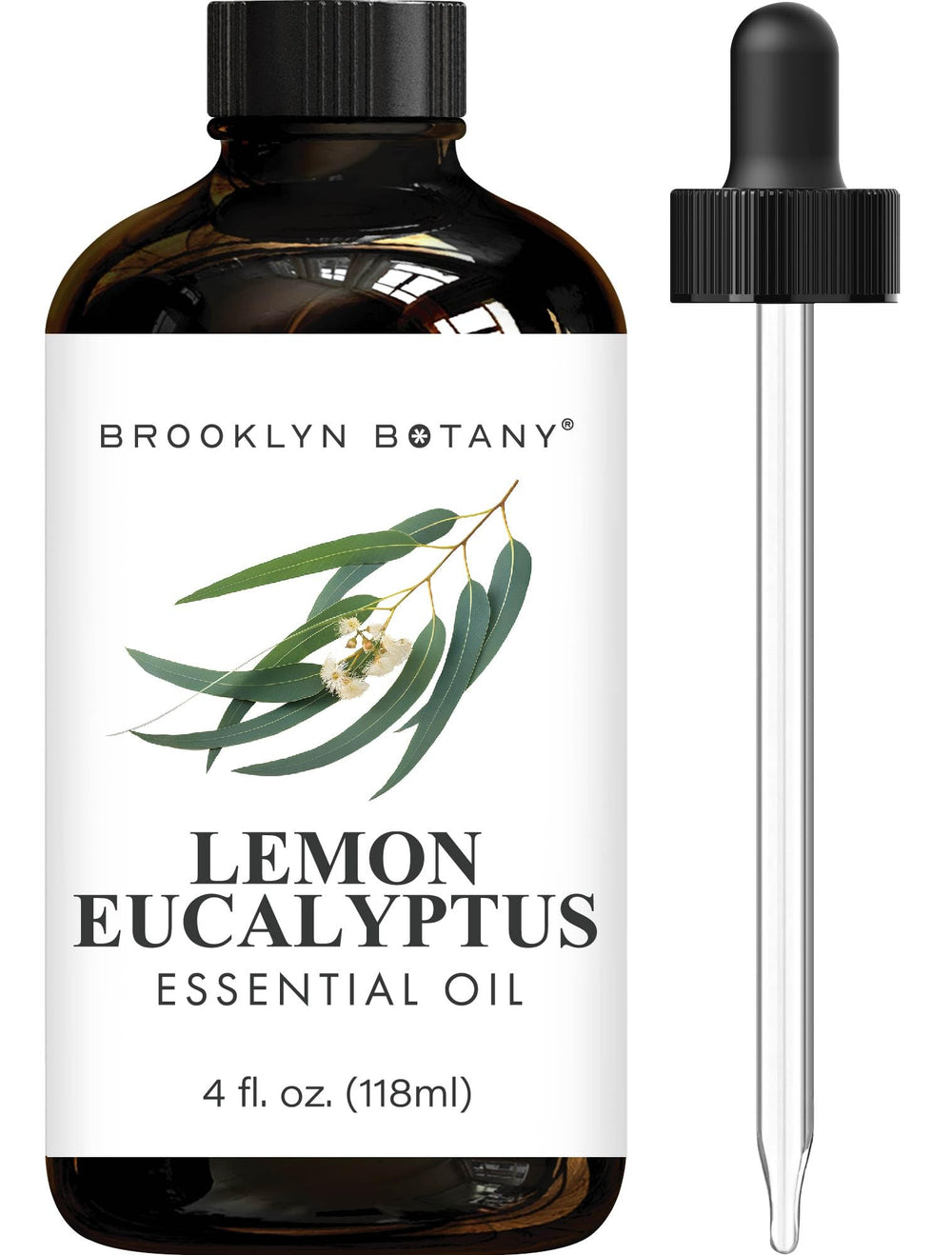 Bottle of Brooklyn Botany Lemon Eucalyptus Essential Oil 4 oz