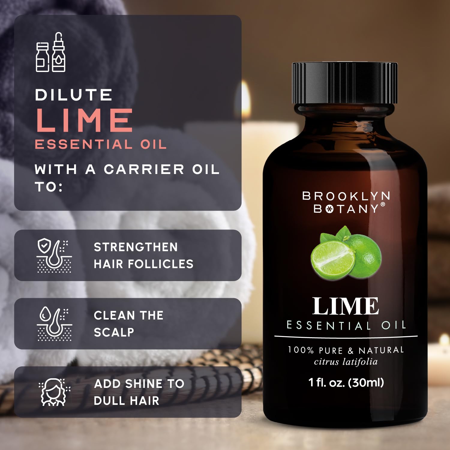 Packaging of Brooklyn Botany Lime Essential Oil