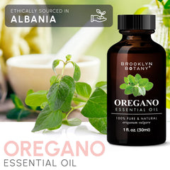 Amber bottle of Brooklyn Botany oregano oil