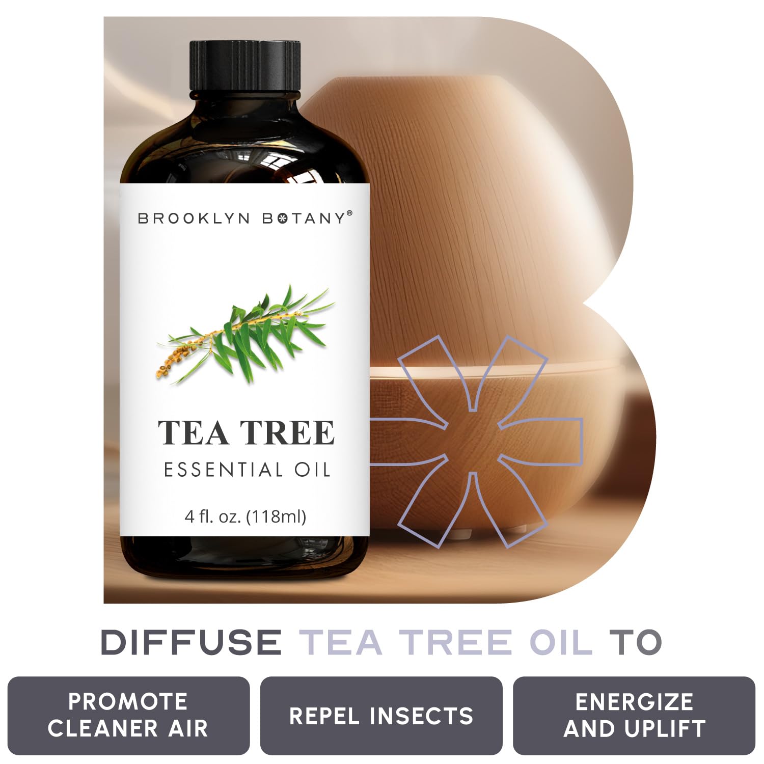 Brooklyn Botany Tea Tree Oil bottled in the USA
