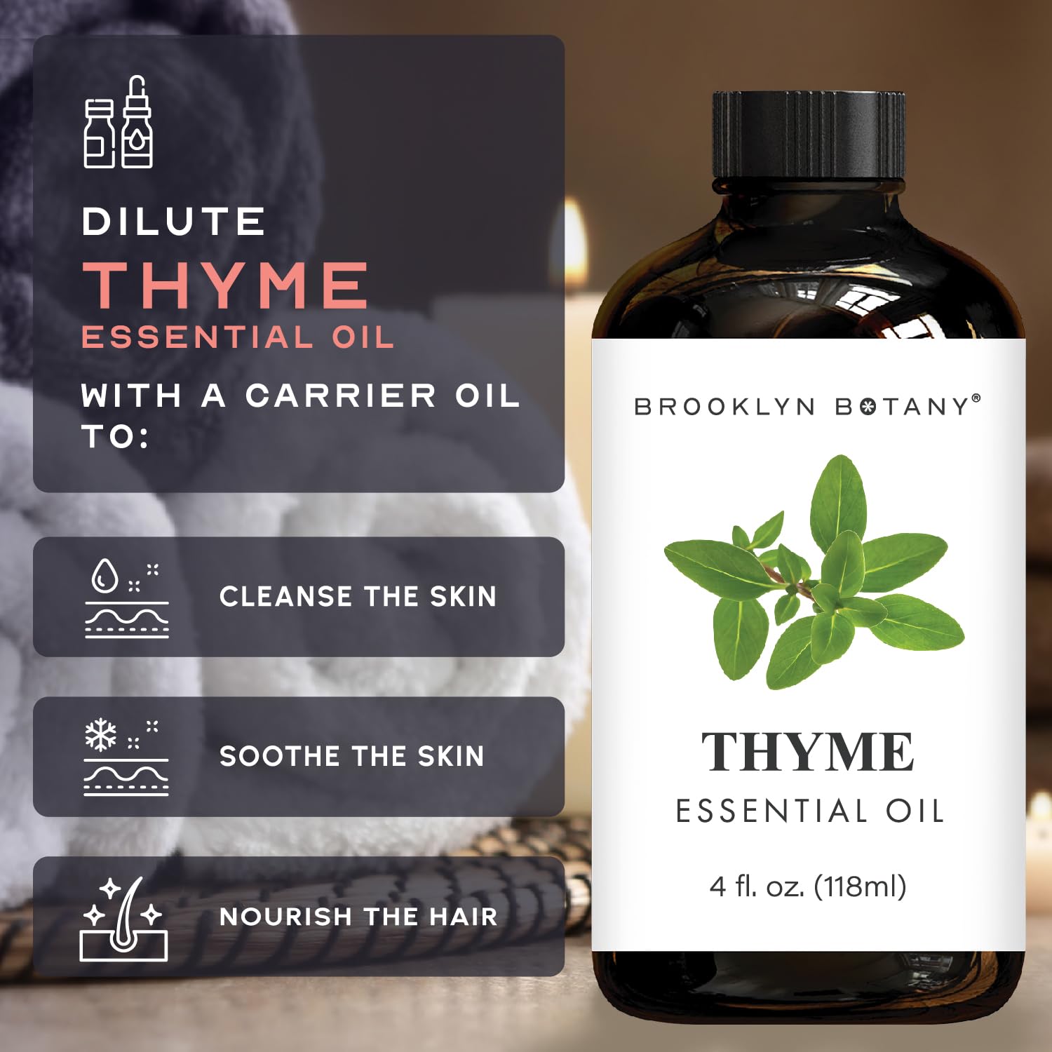 Close-up of Brooklyn Botany Thyme Essential Oil