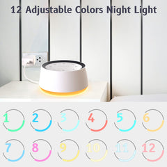 BrownNoise adjustable night light with 10 levels for soft illumination.