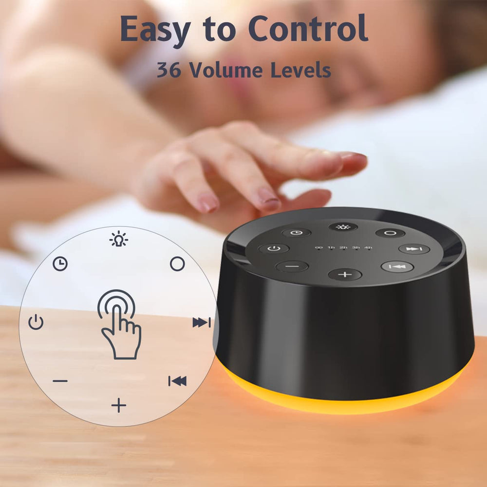 BrownNoise night-light colors glow to set bedtime mood and relaxing ambience.